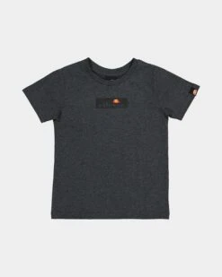 Ellesse Kids' Bravo T-Shirt/Short Set Dark Grey Marle -Fashion Clothing Store 02042046 YG911 default 0080