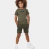 Ellesse Kids' Bravo T-Shirt/Short Set Khaki -Fashion Clothing Store 02042046 YK001 default 0010