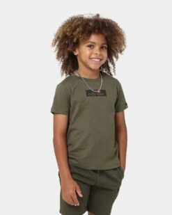 Ellesse Kids' Bravo T-Shirt/Short Set Khaki -Fashion Clothing Store 02042046 YK001 default 0020