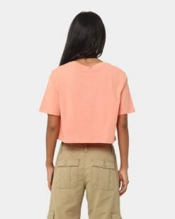 Kappa Women's Authentic Elegraphy T-Shirt Pink Coral -Fashion Clothing Store 02042142 YP556 womens 0040