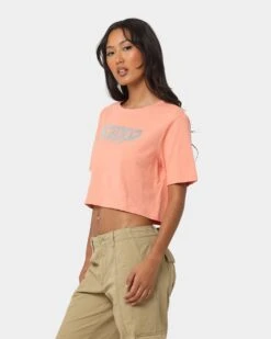 Kappa Women's Authentic Elegraphy T-Shirt Pink Coral -Fashion Clothing Store 02042142 YP556 womens 0060
