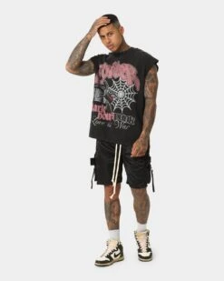 Loiter Dark Hours Oversized Vintage Muscle T-Shirt Vintage Black -Fashion Clothing Store 02042946 YV009 mens 0030