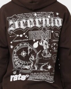 Rats Get Fat Scorpio Hoodie Brown 16 Rats Get Fat Scorpio Hoodie Brown -Fashion Clothing Store 02043220 YX300 mens 050