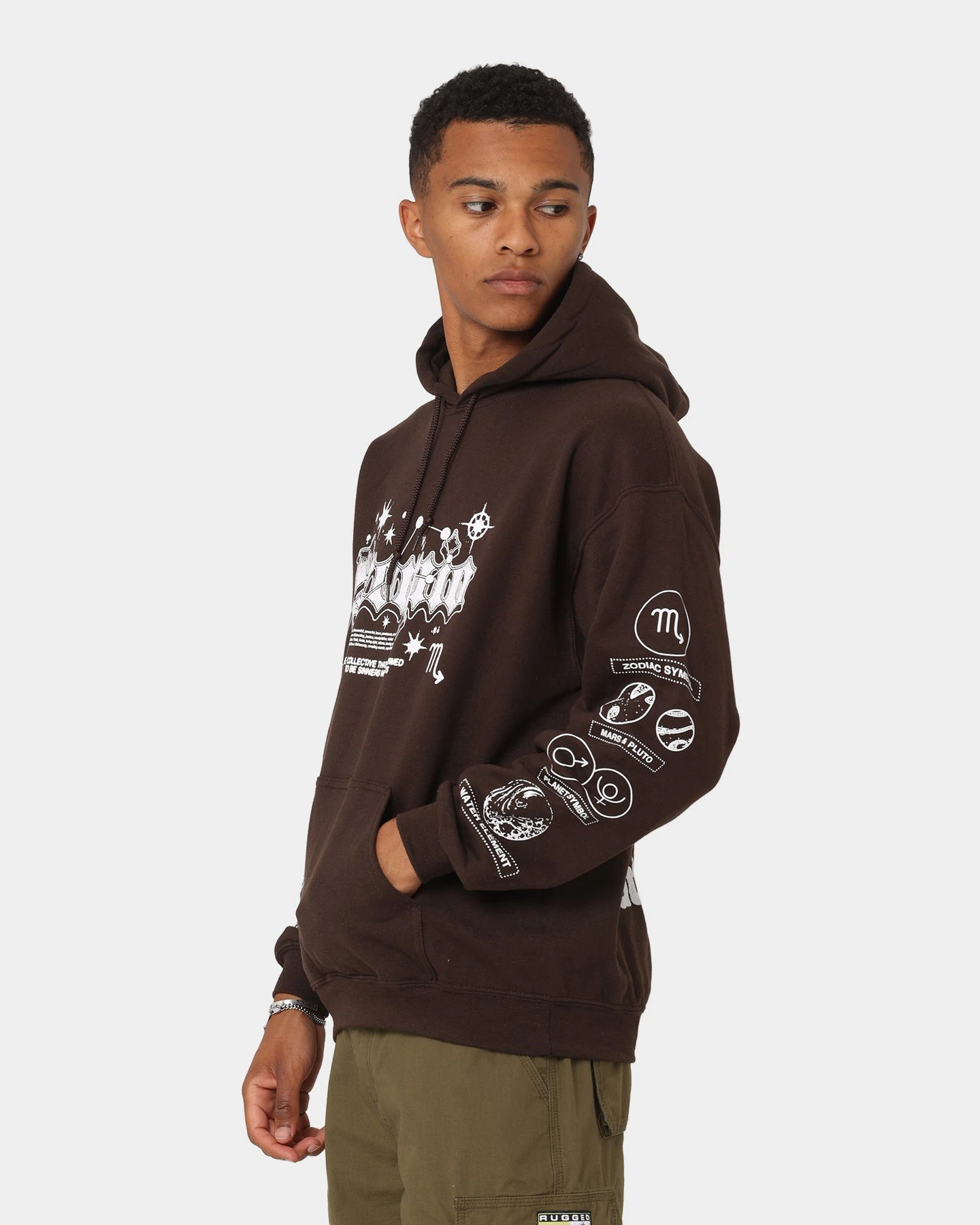 Rats Get Fat Scorpio Hoodie Brown 9 Rats Get Fat Scorpio Hoodie Brown - Image 7
