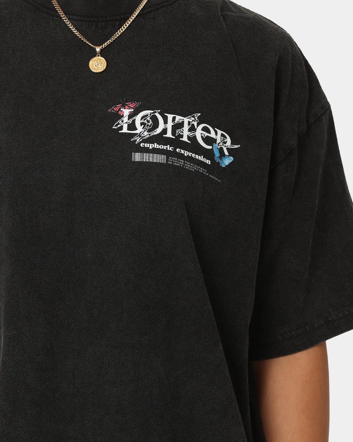 Loiter Euphoria Vintage T-Shirt Vintage Black 7 Loiter Euphoria Vintage T-Shirt Vintage Black - Image 5