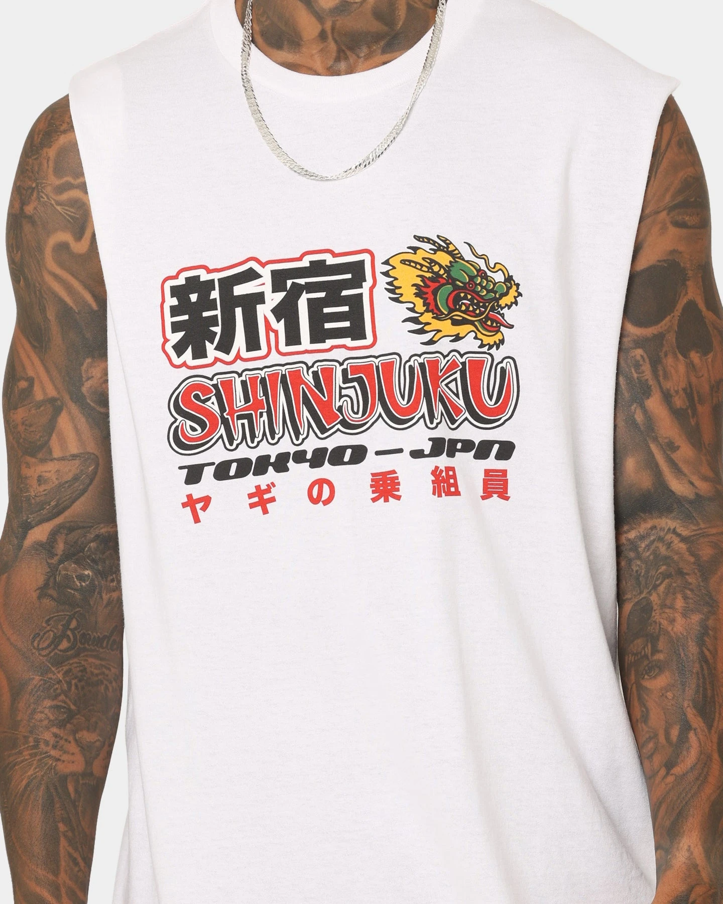 Goat Crew Shinjuku Muscle T-Shirt White 5 Goat Crew Shinjuku Muscle T-Shirt White - Image 3