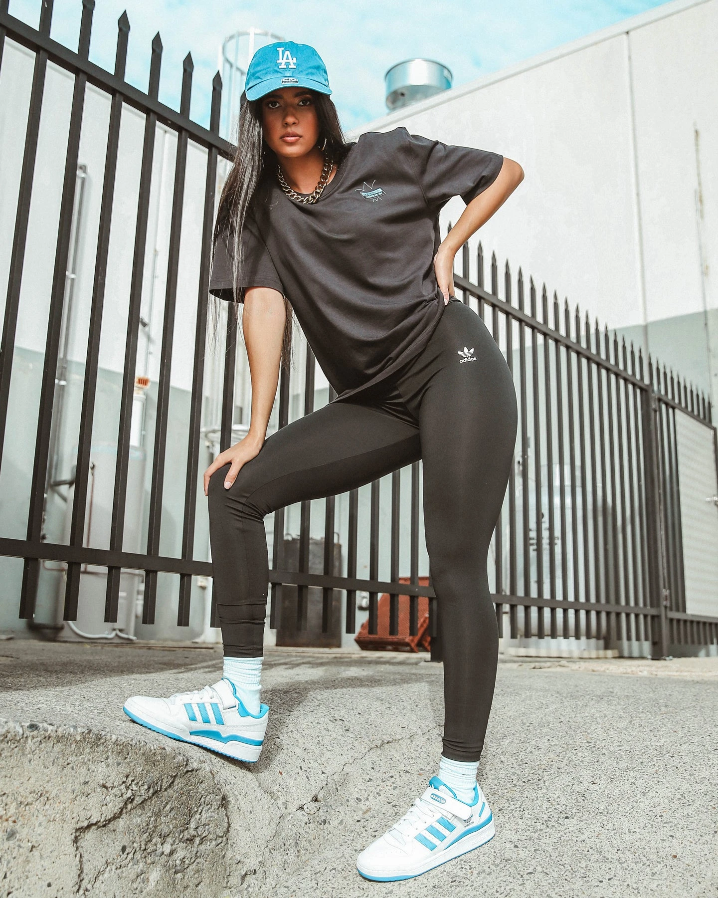 ADIDAS Adida Women's High Waist Tight Black 3 ADIDAS Adida Women's High Waist Tight Black