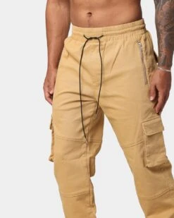 EN ES Poseidon Cargo Pants Tan -Fashion Clothing Store 03007030 YT001 mens 0070