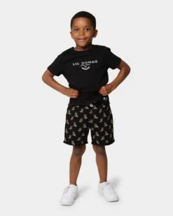 Lil Hommé Kid's Ament Repeat Shorts Black