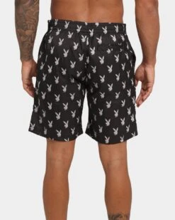 Playboy Bunnies Shorts Black -Fashion Clothing Store 03007449 YB001 mens 0040