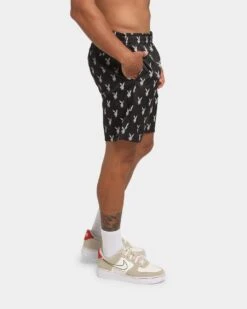 Playboy Bunnies Shorts Black -Fashion Clothing Store 03007449 YB001 mens 0050