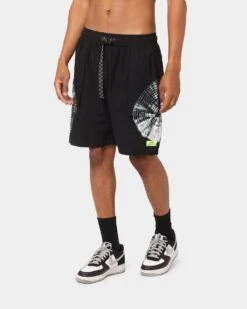 PYRA Future Nylon Shorts Black/Tie Dye