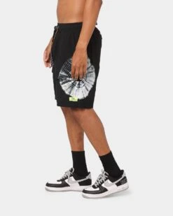 PYRA Future Nylon Shorts Black/Tie Dye -Fashion Clothing Store 03007585 YB204 mens 0060
