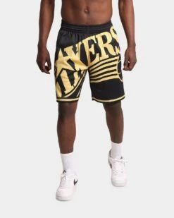 Mitchell & Ness Philadelphia 76ers Big Face Black Gold Shorts Black/Gold
