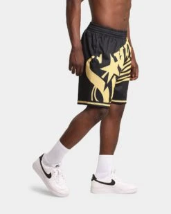 Mitchell & Ness Philadelphia 76ers Big Face Black Gold Shorts Black/Gold 13 Mitchell & Ness Philadelphia 76ers Big Face Black Gold Shorts Black/Gold -Fashion Clothing Store 03007626 YB003 mens 0050