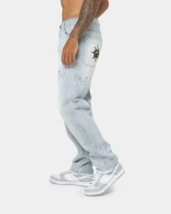 Loiter Freedom Skate Jeans Washed Blue -Fashion Clothing Store 03007678 YW645 mens 0060