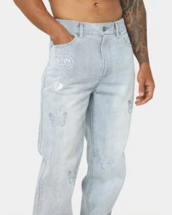 Loiter Freedom Skate Jeans Washed Blue -Fashion Clothing Store 03007678 YW645 mens 0070