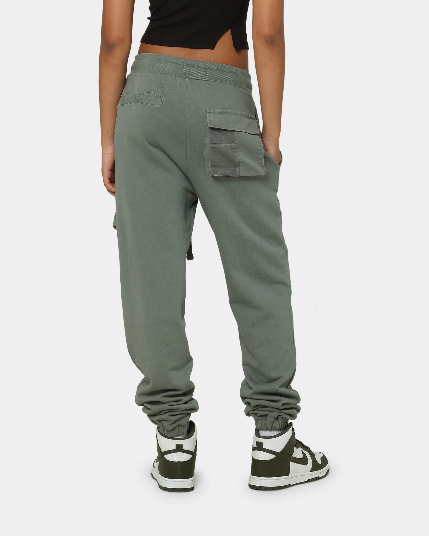 EN ES Utility Washed Sweat Pants Green 6 EN ES Utility Washed Sweat Pants Green - Image 4