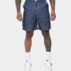 XXIII Maddox Pinstripe Worker Shorts Blue -Fashion Clothing Store 03007869 YX001 mens 00020