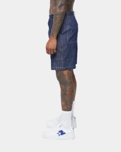 XXIII Maddox Pinstripe Worker Shorts Blue 10 XXIII Maddox Pinstripe Worker Shorts Blue -Fashion Clothing Store 03007869 YX001 mens 00050