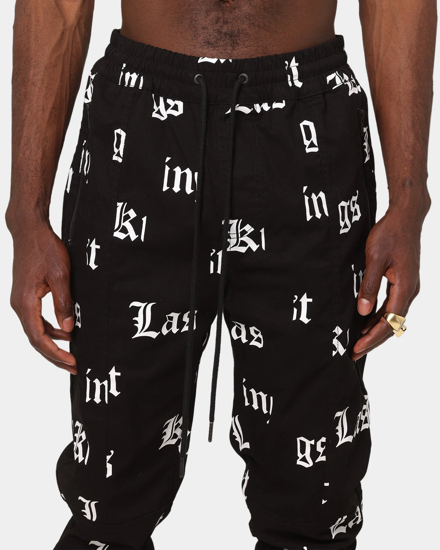 Last Kings Fragment Joggers Black 5 Last Kings Fragment Joggers Black - Image 3