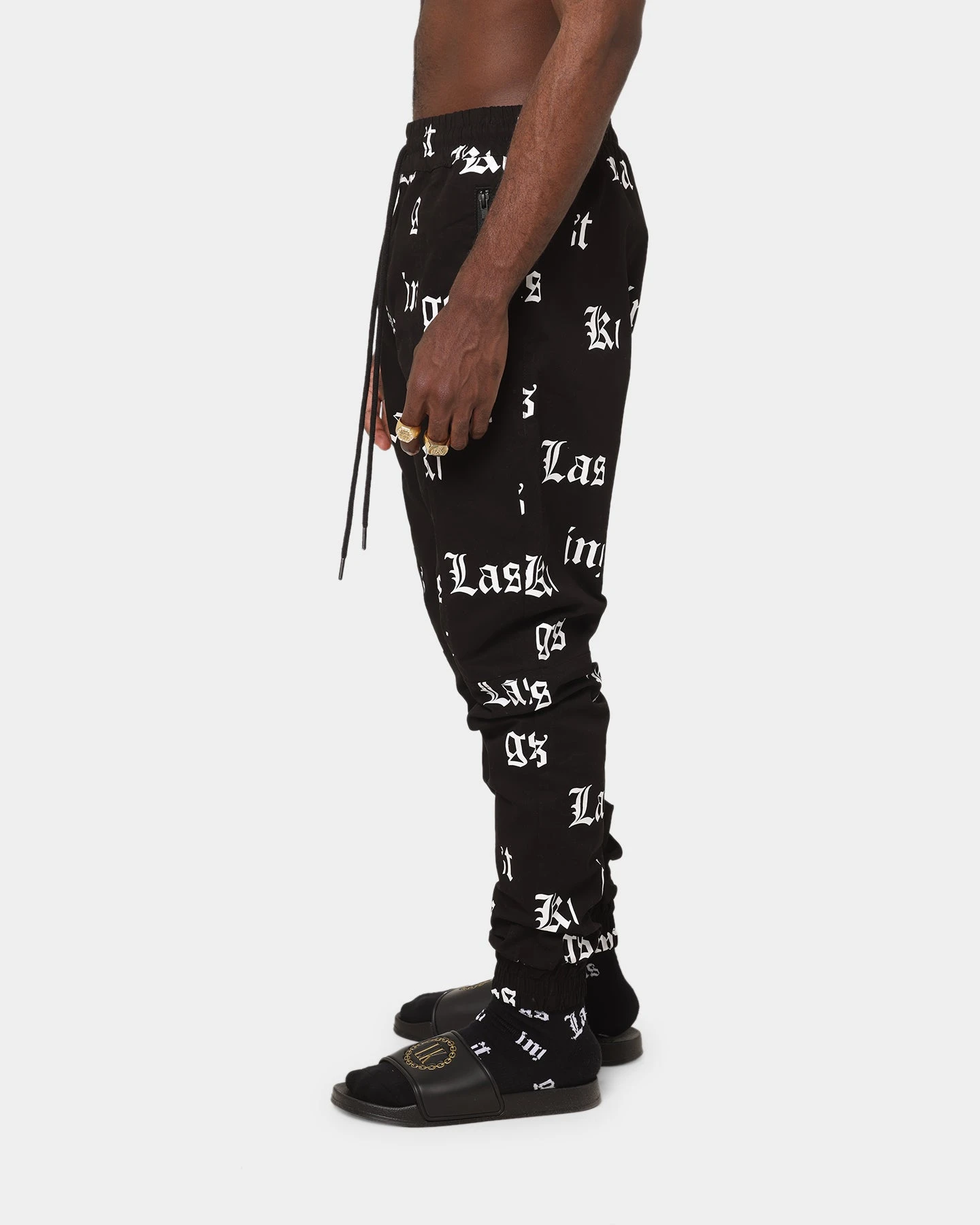 Last Kings Fragment Joggers Black 8 Last Kings Fragment Joggers Black - Image 6