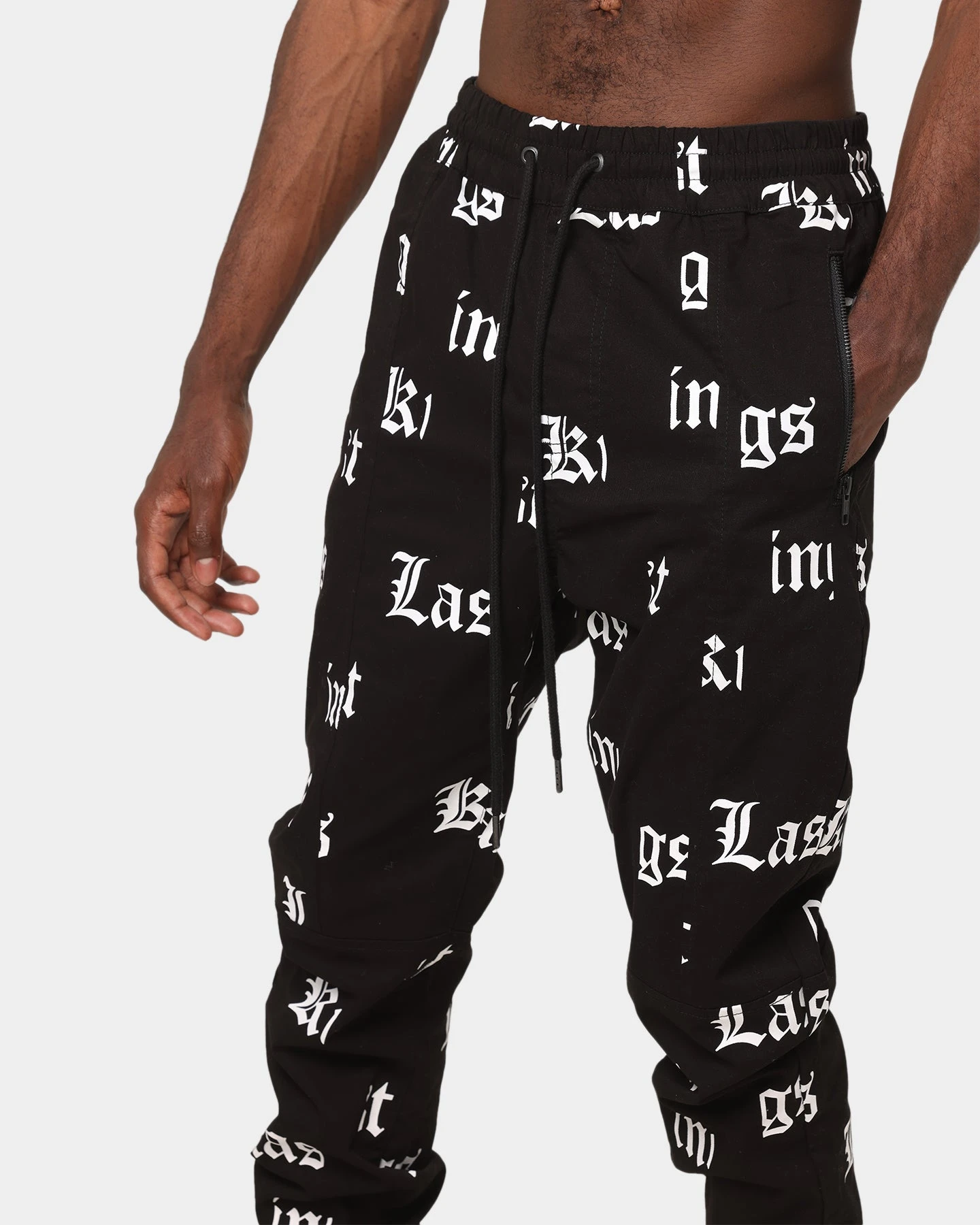 Last Kings Fragment Joggers Black 9 Last Kings Fragment Joggers Black - Image 7
