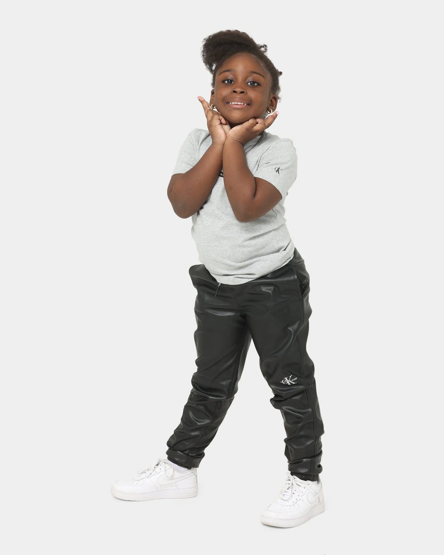 Calvin Klein Kids' Leather Pants Black 4 Calvin Klein Kids' Leather Pants Black - Image 2