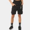 The Anti Order Reflective Man Made Cargo Shorts Black/Silver -Fashion Clothing Store 03007987 YB011 womens 0010