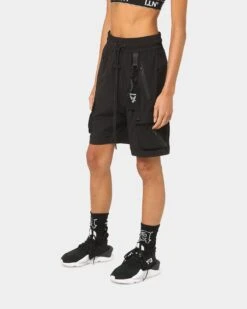 The Anti Order Reflective Man Made Cargo Shorts Black/Silver -Fashion Clothing Store 03007987 YB011 womens 0060