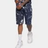 XXIII Zayden Bleached Denim Shorts Blue