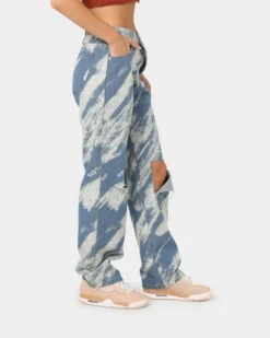 XXIII Women's Freya White Wash Jeans Blue/White -Fashion Clothing Store 03008619 YX095 womens 0050