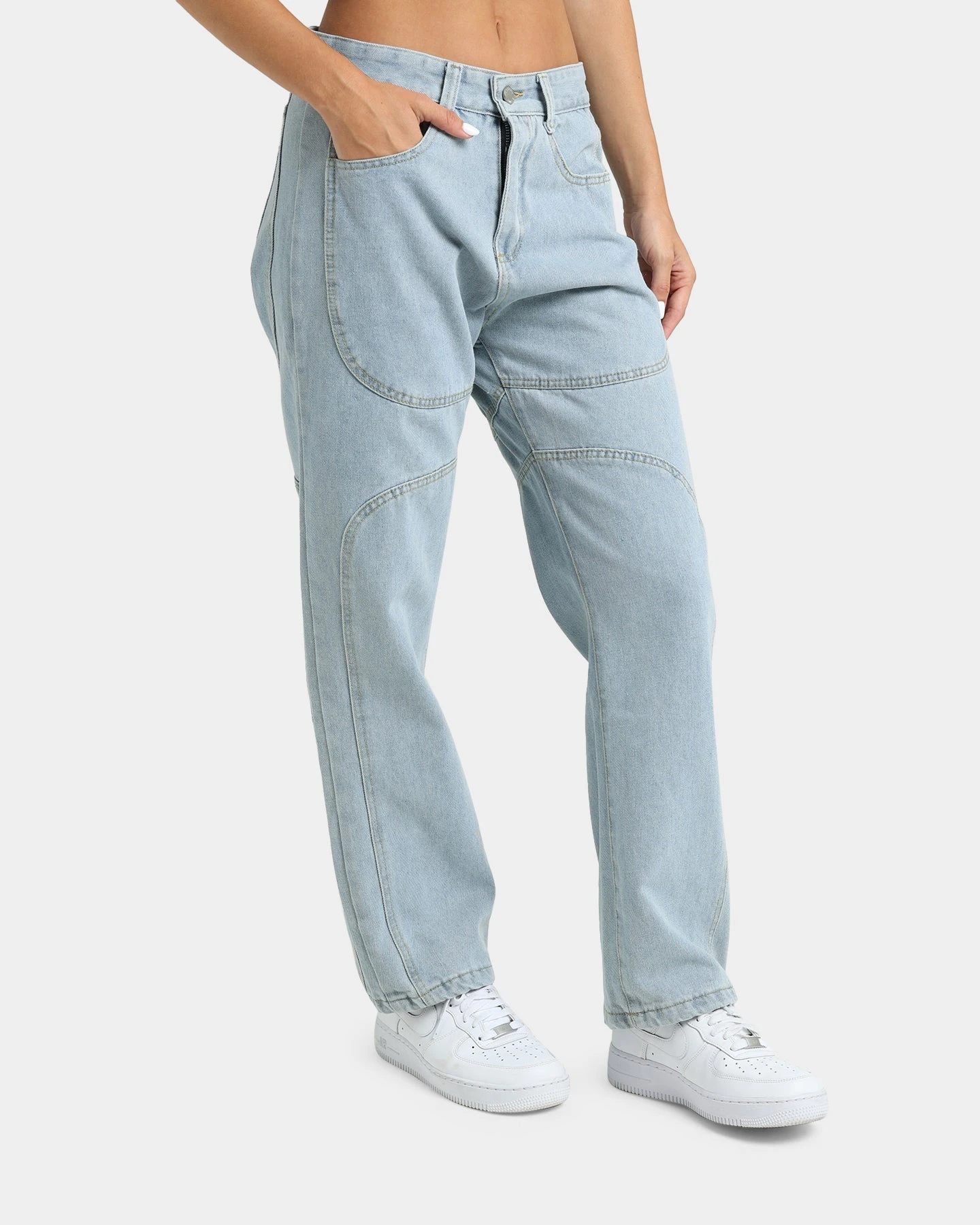 XXIII Women's Cholet Wide Leg Panel Jeans Light Blue 3 XXIII Women's Cholet Wide Leg Panel Jeans Light Blue