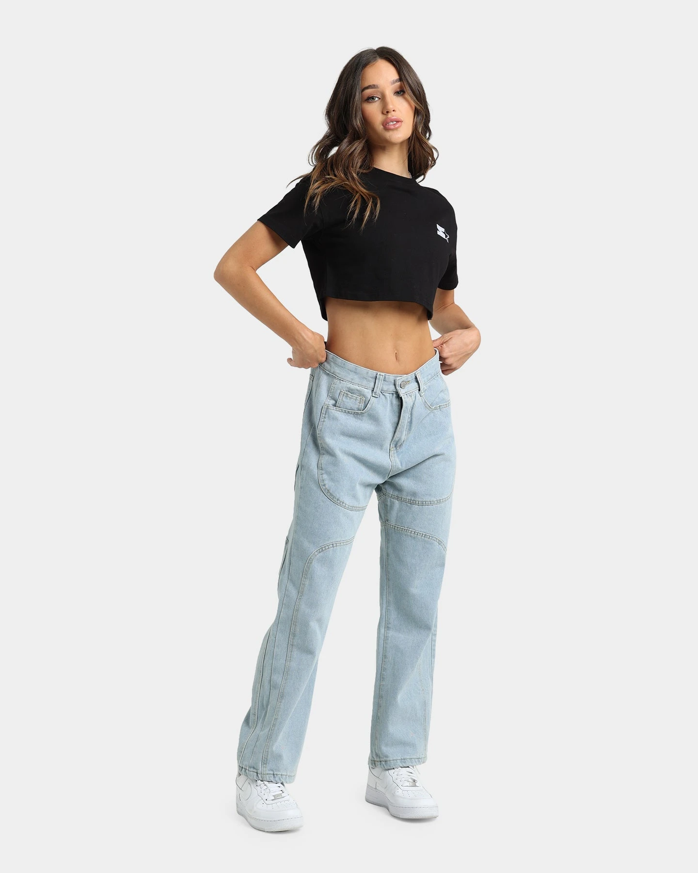 XXIII Women's Cholet Wide Leg Panel Jeans Light Blue 4 XXIII Women's Cholet Wide Leg Panel Jeans Light Blue - Image 2