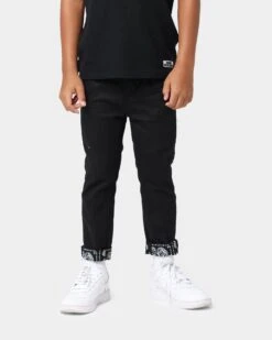 Lil Homme Kids' Bandana Ultra Chino Pants Black