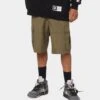 Starter Rugged Terrain Cargo Shorts Khaki Green 2 Starter Rugged Terrain Cargo Shorts Khaki Green -Fashion Clothing Store 03008889 YK002 mens 0009