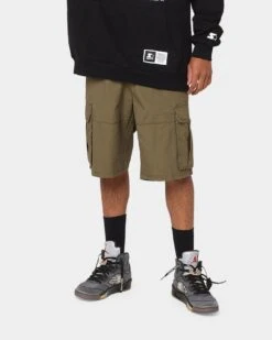 Starter Rugged Terrain Cargo Shorts Khaki Green
