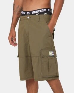 Starter Rugged Terrain Cargo Shorts Khaki Green -Fashion Clothing Store 03008889 YK002 mens 0070