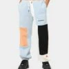 BEENTRILL Patchwork Sweat Pants Blue/Orange