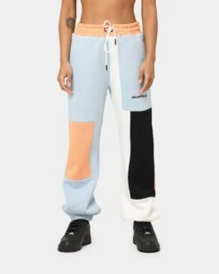 BEENTRILL Patchwork Sweat Pants Blue/Orange -Fashion Clothing Store 03008955 YX063 womens 0030