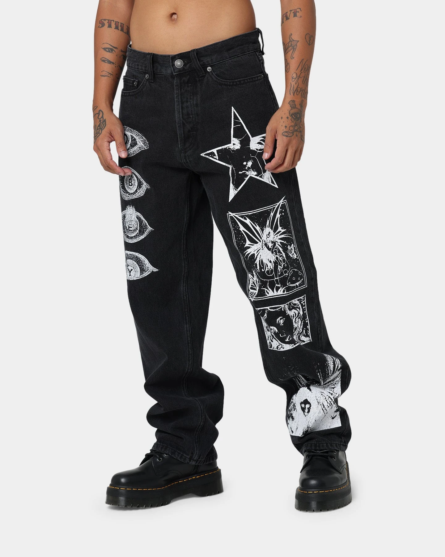 Obey Hard Work Dreams Denim Jeans Dusty Black 3 Obey Hard Work Dreams Denim Jeans Dusty Black
