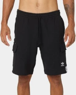 Adidas 3 Stripe Cargo Shorts Black 12 Adidas 3 Stripe Cargo Shorts Black -Fashion Clothing Store 03009146 YB001 mens 0030