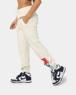 Dead Studios Flower Track Pants Bone/Red/Black -Fashion Clothing Store 03009469 YB956 womens 0060