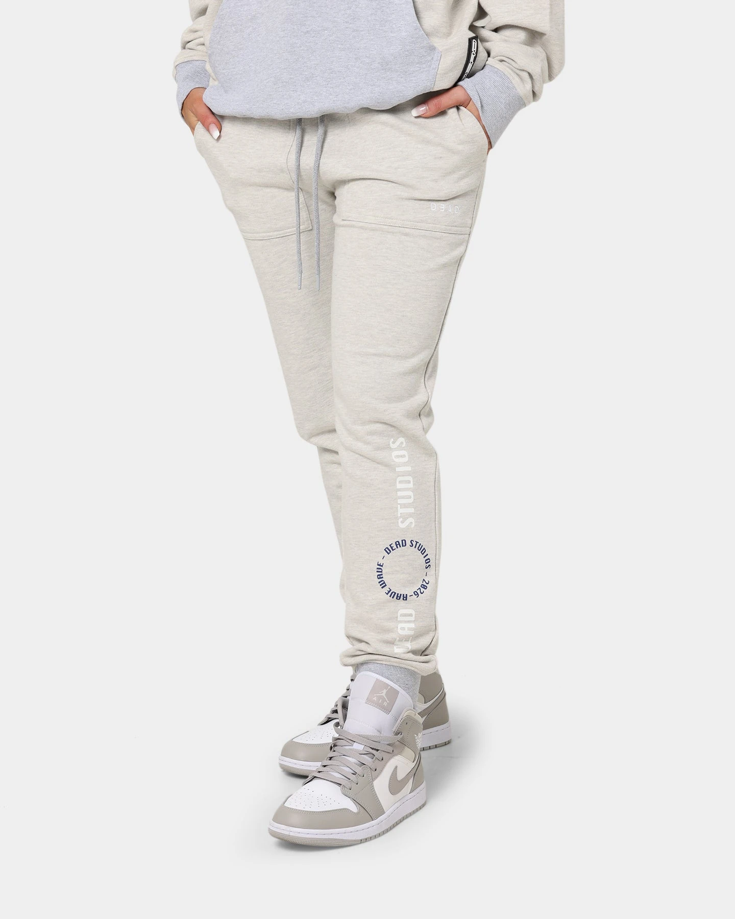 Dead Studios Two Tone Trackpants Oatmeal Marle 3 Dead Studios Two Tone Trackpants Oatmeal Marle