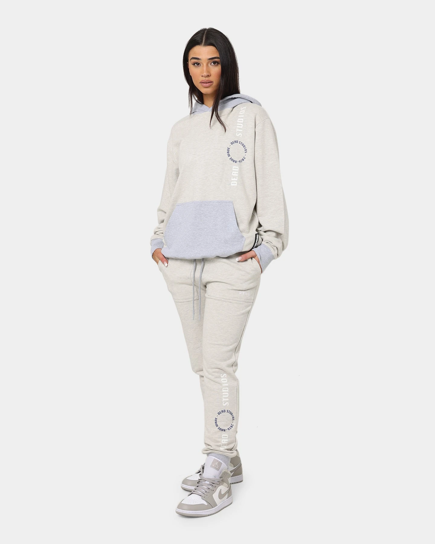 Dead Studios Two Tone Trackpants Oatmeal Marle 4 Dead Studios Two Tone Trackpants Oatmeal Marle - Image 2