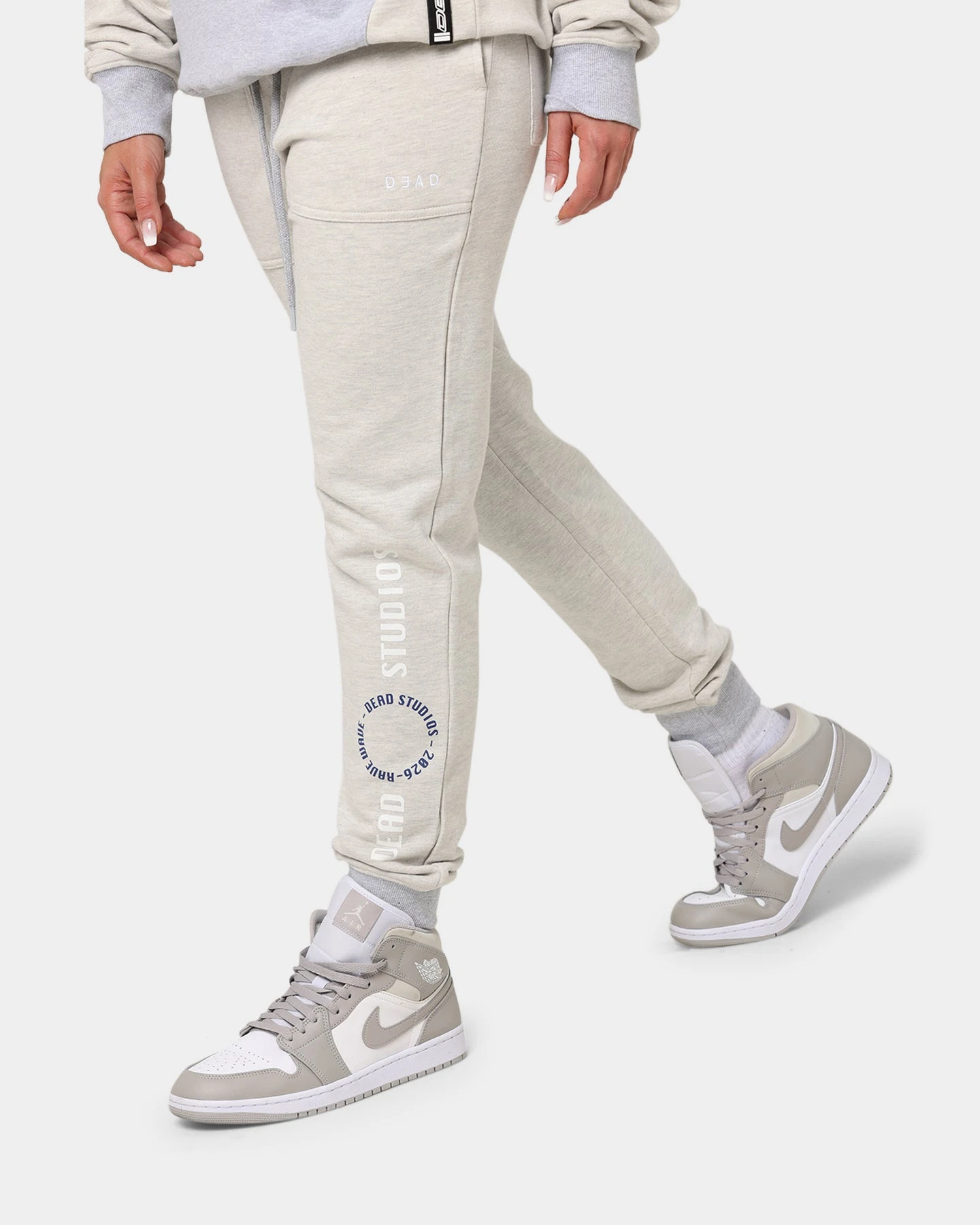 Dead Studios Two Tone Trackpants Oatmeal Marle 6 Dead Studios Two Tone Trackpants Oatmeal Marle - Image 4
