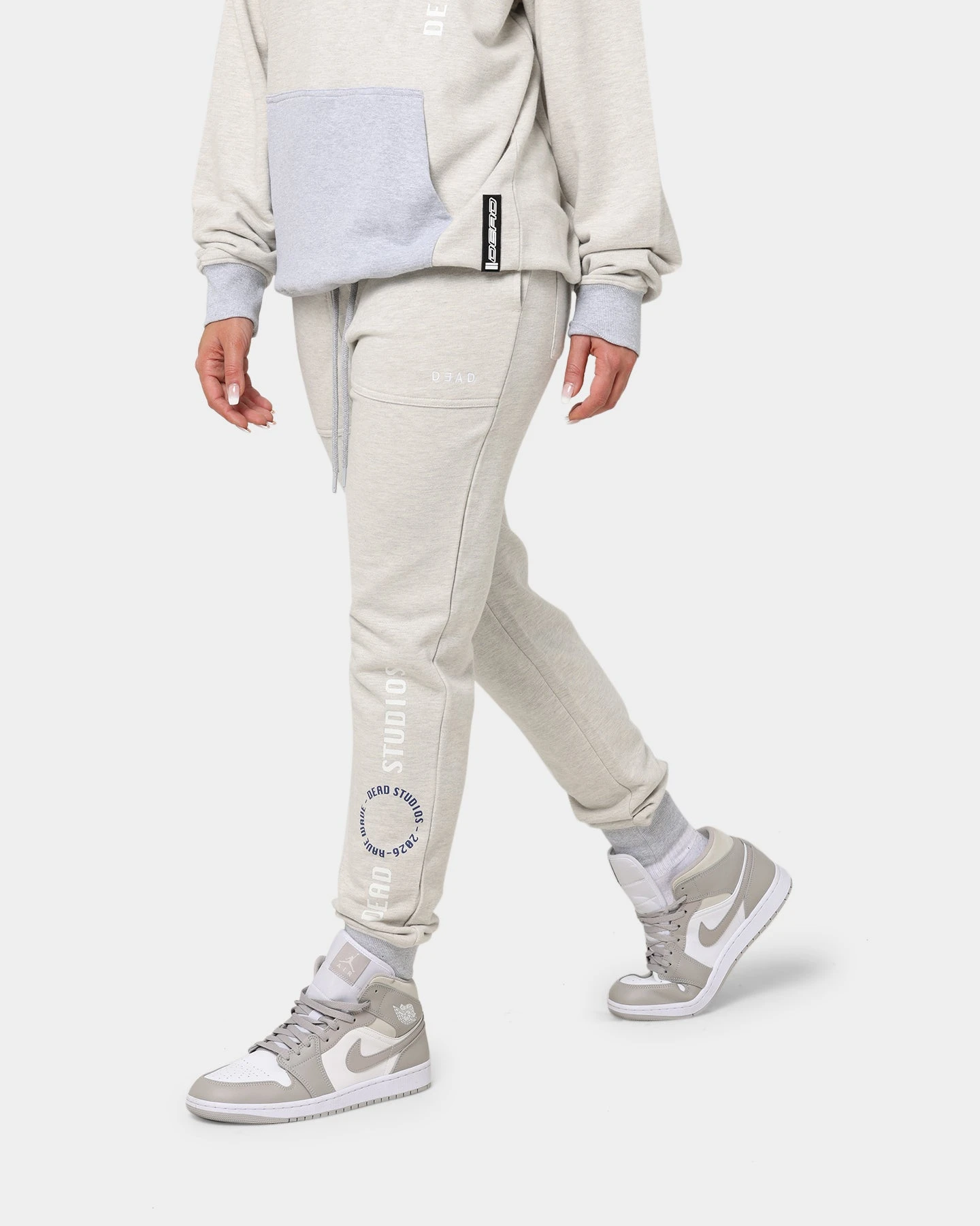 Dead Studios Two Tone Trackpants Oatmeal Marle 8 Dead Studios Two Tone Trackpants Oatmeal Marle - Image 6