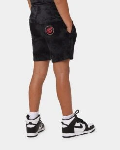 Santa Cruz Kids' Checked Out Flamed Dot Shorts Black/Black Tie Dye -Fashion Clothing Store 03009480 YB706 default 0030