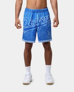 Majestic Athletic Los Angeles Dodgers Bandana Paisley Wordmark Shorts Royal Blue 10 Majestic Athletic Los Angeles Dodgers Bandana Paisley Wordmark Shorts Royal Blue -Fashion Clothing Store 03009490 YR189 mens 0030