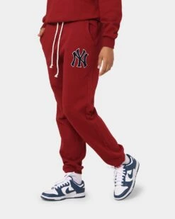 Majestic Athletic Women's New York Yankees Heritage Trackpants Dark Blood -Fashion Clothing Store 03009554 YD184 womens 0060